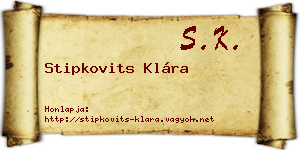 Stipkovits Klára névjegykártya